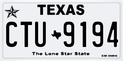 TX license plate CTU9194
