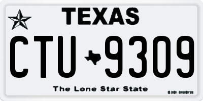 TX license plate CTU9309
