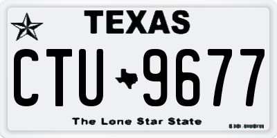 TX license plate CTU9677