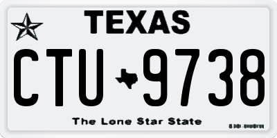 TX license plate CTU9738