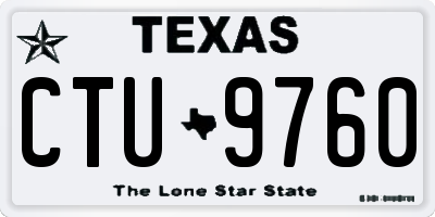 TX license plate CTU9760
