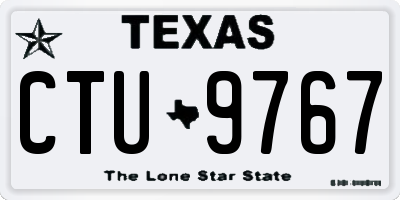 TX license plate CTU9767