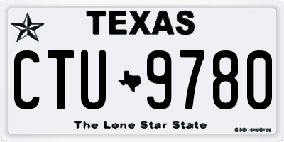 TX license plate CTU9780