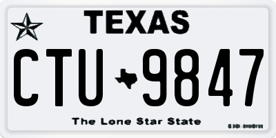 TX license plate CTU9847