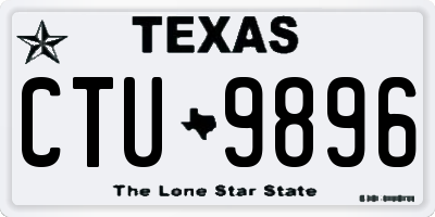 TX license plate CTU9896