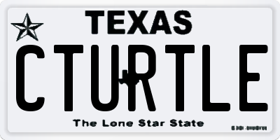 TX license plate CTURTLE