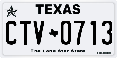 TX license plate CTV0713