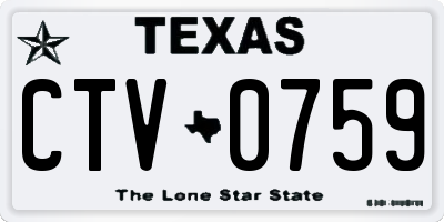 TX license plate CTV0759