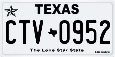 TX license plate CTV0952