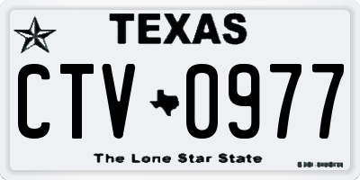 TX license plate CTV0977