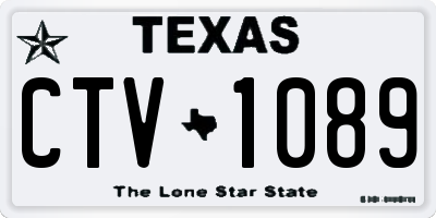 TX license plate CTV1089