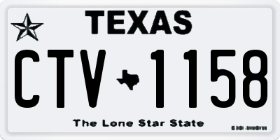 TX license plate CTV1158