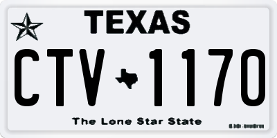 TX license plate CTV1170