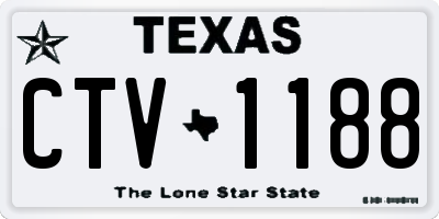 TX license plate CTV1188