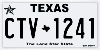TX license plate CTV1241
