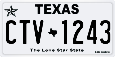 TX license plate CTV1243