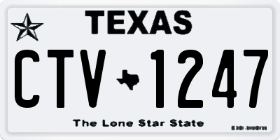 TX license plate CTV1247
