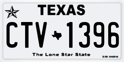TX license plate CTV1396
