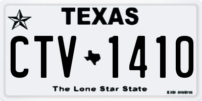 TX license plate CTV1410