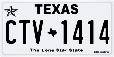 TX license plate CTV1414