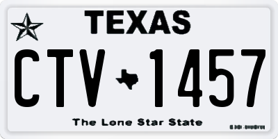 TX license plate CTV1457