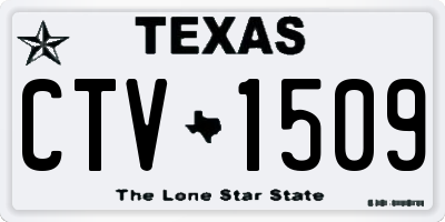 TX license plate CTV1509