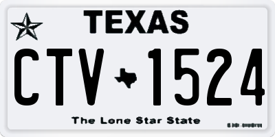TX license plate CTV1524