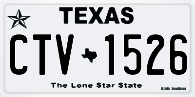 TX license plate CTV1526
