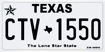 TX license plate CTV1550