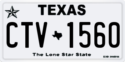 TX license plate CTV1560