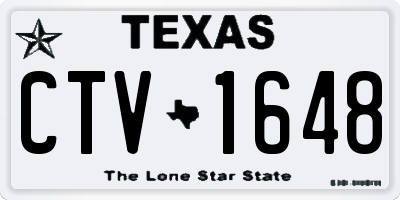 TX license plate CTV1648