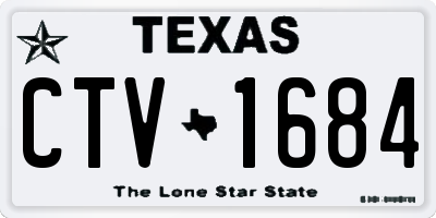 TX license plate CTV1684