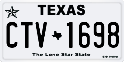 TX license plate CTV1698