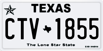TX license plate CTV1855