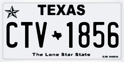 TX license plate CTV1856