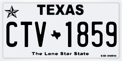 TX license plate CTV1859