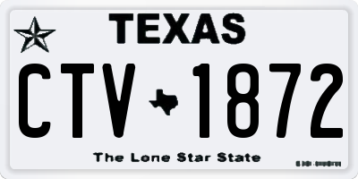TX license plate CTV1872