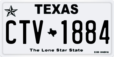 TX license plate CTV1884