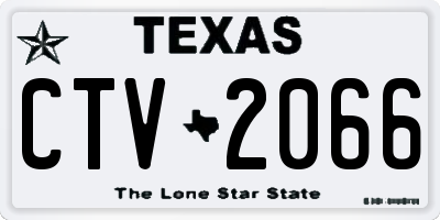 TX license plate CTV2066
