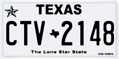 TX license plate CTV2148