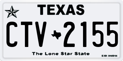 TX license plate CTV2155