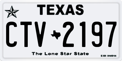 TX license plate CTV2197