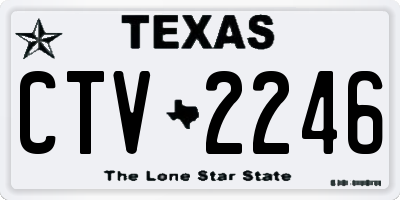 TX license plate CTV2246