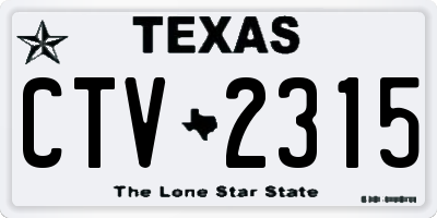 TX license plate CTV2315