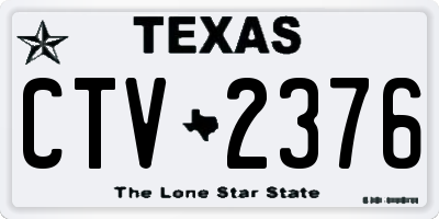 TX license plate CTV2376