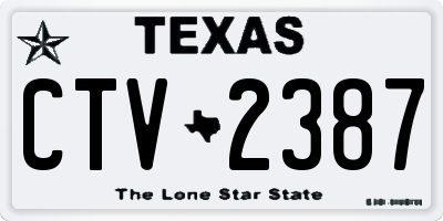 TX license plate CTV2387