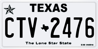 TX license plate CTV2476