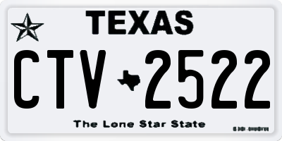 TX license plate CTV2522