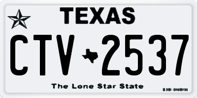 TX license plate CTV2537