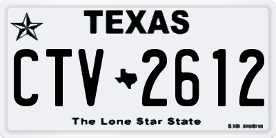 TX license plate CTV2612